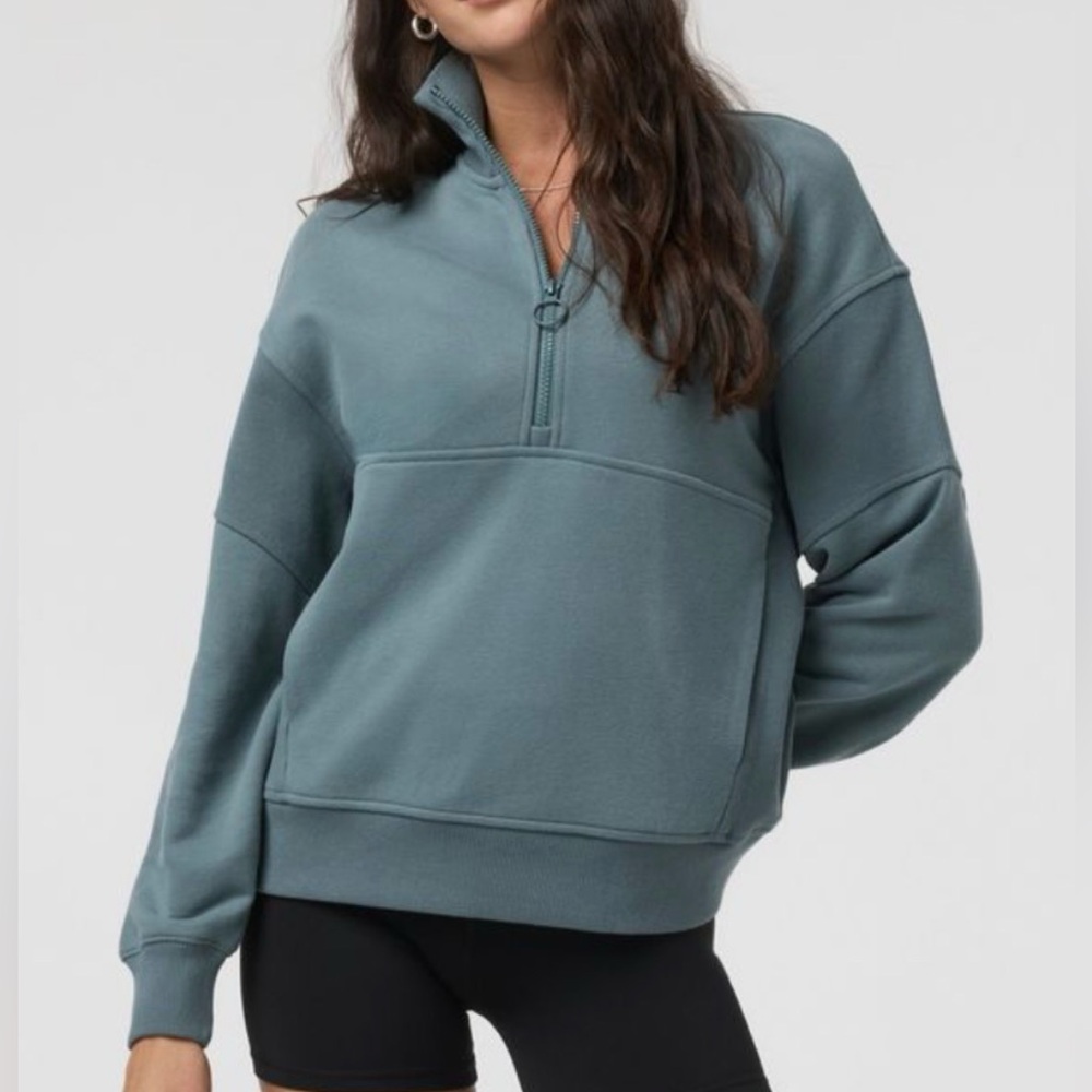 Vuori Sedona Rib Half Zip Sweatshirt Pullover Smoke Blue Small